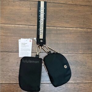 Lululemon Black Dual Pouch Wristlet